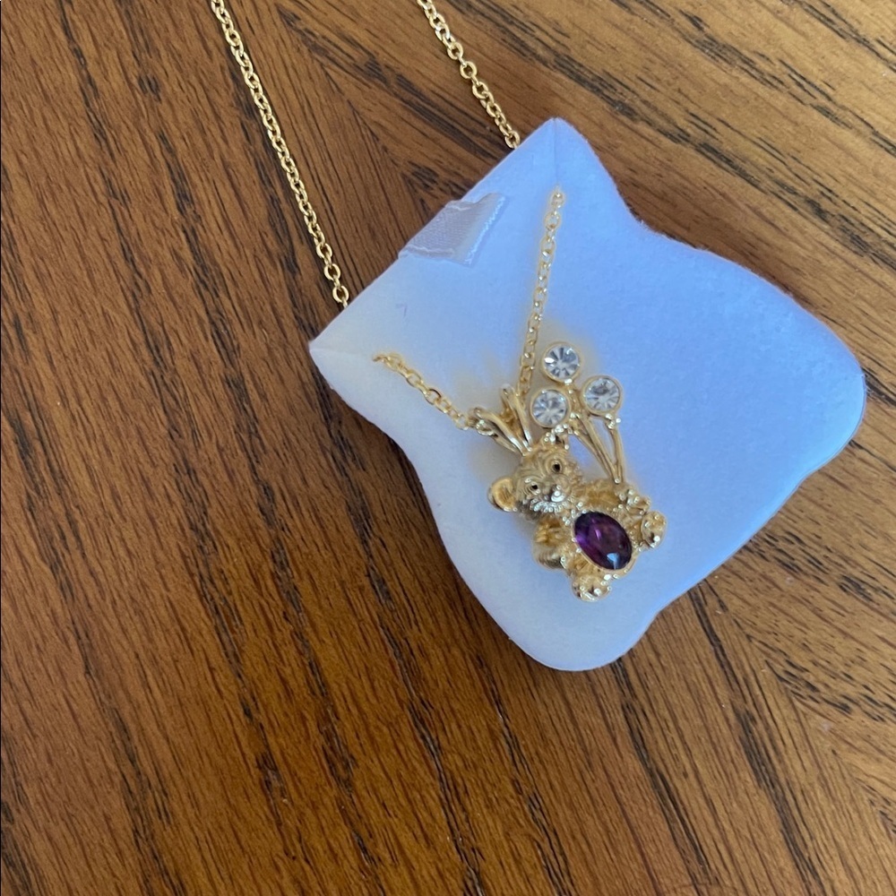 Gold Amethyst Necklace - Picture 4 of 4